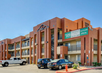 Emerald Suites Valley View | Extended Stay Apartment Rentals in Las Vegas, NV | 1 & 2 Bedroom Furnished Suites | Exterior Building